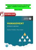 TEST BANK For Management Global&comma; 15th Edition By Stephen P&period; Robbins&comma; Verified Chapters 1 - 18&comma; Complete Newest Version&NewLine;