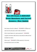 BIOL 230 Exam 2 Questions & Answers 2026&sol;2027 &vert; 75&plus; Questions &vert; Genetics&comma; DNA&comma; Gene Expression&comma; Cancer&comma; Mitosis&comma; Meiosis & Inheritance
