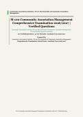 M-100 The Essentials of Community Association Management&NewLine;&vert; Community Associations Institute&NewLine;&vert; Academic Year 2026&sol;2027&NewLine;&vert; Comprehensive Examination&NewLine;&vert; 100 Verified Questions and Correct Answer Rationales