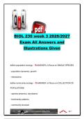 BIOL 230 Week 3 Exam Questions & Answers 2026&sol;2027 &vert; 30&plus; Questions &vert; Population & Community Ecology&comma; Biodiversity&comma; Species Richness&comma; Alpha Beta Gamma Diversity & Island Biogeography