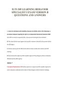 ILTS 305 LEARNING BEHAVIOR&NewLine;SPECIALIST I EXAM VERSION B&NewLine;QUESTIONS AND ANSWERS