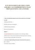 ILTS 305 ELEMENTARY EDUCATION&NewLine;&lpar;GRADES 1&ndash;6&rpar; COMPREHENSIVE EXAM&NewLine;PREP QUESTIONS AND ANSWERS