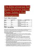 2026&sol;2027 The Elite Universal Test Bank&colon; Northern Ireland Cheer Safety & Risk Management &vert; Q&A &plus; Rationales