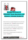 BIO 230 EXAM COMPLETE PACKAGE DEAL
