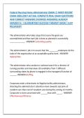 Federal Nursing Home Administrator EXAM &vert;&vert; MOST RECENT &NewLine;EXAM 2026&vert;2027 ACTUAL COMPLETE REAL EXAM QUESTIONS &NewLine;AND CORRECT ANSWERS &lpar;VERIFIED ANSWERS&rpar; ALREADY &NewLine;GRADED A&plus; &vert; GUARANTEED SUCCESS&excl;&excl; NEWEST EXAM &vert; JUST &NewLine;RELEASED&excl;&excl; 