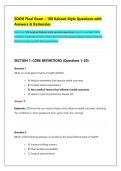 SDOH Final Exam &ndash; 100 Kahoot-Style Questions with &NewLine;Answers & Rationales