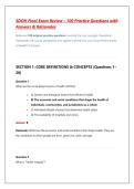 SDOH Final Exam Review &ndash; 100 Practice Questions with &NewLine;Answers & Rationales 