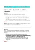 SDOH Final Exam Review &ndash; 100 Practice Questions with Answers & Rationales