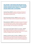 ASA 103 EXAM &vert;&vert; MOST RECENT EXAM 2026&vert;2027 ACTUAL &NewLine;COMPLETE REAL EXAM QUESTIONS AND CORRECT ANSWERS &NewLine;&lpar;VERIFIED ANSWERS&rpar; ALREADY GRADED A&plus; &vert; GUARANTEED &NewLine;SUCCESS&excl;&excl; NEWEST EXAM &vert; JUST RELEASED&excl;&excl; 