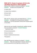 MCB 4271 Exam 4 Lecture 40 Q & As &lpar;Verified Answers&rpar; 2026 Update&period;