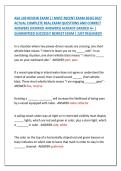 ASA 103 REVIEW EXAM &vert;&vert; MOST RECENT EXAM 2026&vert;2027 &NewLine;ACTUAL COMPLETE REAL EXAM QUESTIONS AND CORRECT &NewLine;ANSWERS &lpar;VERIFIED ANSWERS&rpar; ALREADY GRADED A&plus; &vert; &NewLine;GUARANTEED SUCCESS&excl;&excl; NEWEST EXAM &vert; JUST RELEASED&excl;&excl; 