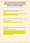 NR302 &sol; NR 302 Exam 2 &lpar;New 2026 &sol; 2027 Update&rpar; &NewLine;Health Assessment I &vert; Questions and accurate Answers &NewLine;&vert; 100&percnt; Correct &vert; Grade A - Chamberlain 