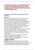 ULTIMATE NCLEX  and  NURSING EXAM PRACTICE QUESTION BANK 150 CORE CLINICAL QUESTIONS RATIONALES AND ANSWERS &lpar;Q51-150&rpar;