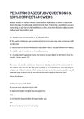PEDIATRIC &lbrack;CASE &lbrack;STUDY &lbrack;QUESTIONS &lbrack;& &lbrack;100&percnt; &lbrack;CORRECT &lbrack;ANSWERS
