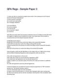 QFA Regs - Sample Paper 3 Questions with Verified Answers &lpar;2026&sol;2027&rpar;&NewLine;&NewLine;