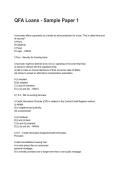 QFA Loans - Sample Paper 1 Questions with Verified Answers &lpar;2026&sol;2027&rpar;&NewLine;