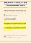NR304 &sol; NR 304 Exam 1 V2 &lpar;New 2026 &sol; 2027 Update&rpar; &NewLine;Health Assessment I &vert; Questions and Answers &vert; 100&percnt; &NewLine;Correct Elaborations&vert; Grade A - Chamberlain 