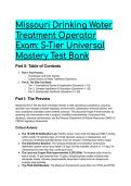Missouri Drinking Water Treatment Operator Exam Prep&colon; S-Tier Master Test Bank & DNR 10 CSR 60 Study Guide &lpar;2026&sol;2027&rpar;