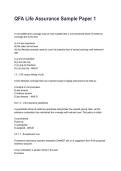 QFA Life Assurance Sample Paper 1 Questions with Verified Answers &lpar;2026&sol;2027&rpar;