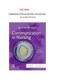 TEST BANK &NewLine;COMMUNICATION IN NURSING 10TH EDITION&NewLine; BY JULIA BALZER RILEY&NewLine;