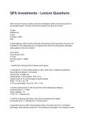 QFA Investments - Lecture Questions  with Verified Answers &lpar;2026&sol;2027&rpar;&NewLine;
