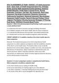 HEALTH ASSESSMENT ATI EXAM 1 2026&sol;2027 &vert; ATI Health Assessment Exam 1 Study Guide &vert; ATI Health Assessment Exam Prep &vert; Strategies Review &vert; Nursing Health Assessment Practice Questions&comma; Answers & Detailed Rationales &vert; Health History & General Survey&comma; Physic