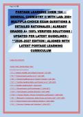 Portage Learning CHEM 104 &ndash; General Chemistry II with Lab&colon; 250&plus; Multiple-Choice Exam Questions & Detailed Rationales &vert; Already Graded A&plus; &vert; 100&percnt; Verified Solutions &vert; Updated Per Latest Guidelines &vert; 2026&ndash;2027 Edition &vert; Aligned with Latest Portage Learning C
