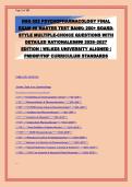 NSG 552 Psychopharmacology Final Exam Master Test Bank 2026-2027&colon; 200&plus; Board-Style Multiple-Choice Questions with Detailed Rationales &vert; Wilkes University Aligned &vert; PMHNP&sol;FNP Curriculum Standards &vert; Includes Neurobiology&comma; Pharmacokinetics&comma; CYP450&comma; Antidepre