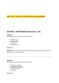 MSP 125 SAFETY EXAM QUESTIONS AND &NewLine;ANSWERS