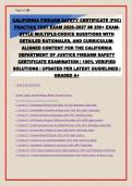 California Firearm Safety Certificate &lpar;FSC&rpar; Practice Test Exam 2026-2027 &ndash; 250&plus; Exam-Style Multiple-Choice Questions with Detailed Rationales & Curriculum-Aligned Content &vert; California Department of Justice FSC Examination &vert; 100&percnt; Verified Solutions &vert; Updat