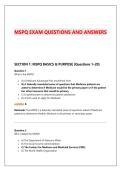 MSPQ EXAM QUESTIONS AND ANSWERS