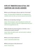NYPD 1ST TRIMESTER EXAM ACTUAL TEST&NewLine;QUESTIONS AND SOLVED ANSWERS&NewLine;