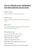 NYPD 1ST TRIMESTER EXAM COMPREHENSIVE&NewLine;TEST PAPER QUESTIONS AND SOLUTIONS