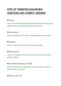 NYPD 1ST TRIMESTER EXAM REVIEW&NewLine;QUESTIONS AND CORRECT ANSWERS&NewLine;