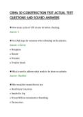 OSHA 30 CONSTRUCTION TEST ACTUAL TEST&NewLine;QUESTIONS AND SOLVED ANSWERS