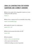OSHA 30 CONSTRUCTION TEST REVIEW&NewLine;QUESTIONS AND CORRECT ANSWERS