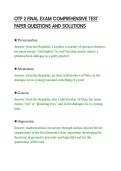 OTP 2 FINAL EXAM COMPREHENSIVE TEST&NewLine;PAPER QUESTIONS AND SOLUTIONS