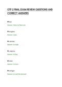 OTP 2 FINAL EXAM REVIEW QUESTIONS AND&NewLine;CORRECT ANSWERS
