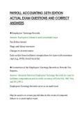 PAYROLL ACCOUNTING 35TH EDITION&NewLine;ACTUAL EXAM QUESTIONS AND CORRECT&NewLine;ANSWERS