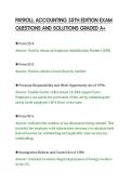 PAYROLL ACCOUNTING 35TH EDITION EXAM&NewLine;QUESTIONS AND SOLUTIONS GRADED A&plus;