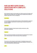 NUR 242 MED SURG EXAM 1 QUESTIONS WITH COMPLETE SOLUTIONS&NewLine;&NewLine;