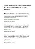 PENNSYLVANIA NOTARY PUBLIC EXAMINATION&NewLine;COMPREHENSIVE TEST PAPER QUESTIONS&NewLine;AND SOLUTIONS&NewLine;