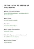 PEPP EXAM 6 ACTUAL TEST QUESTIONS AND&NewLine;SOLVED ANSWERS