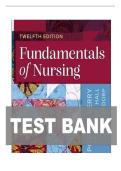 TEST BANK FOR Fundamentals of Nursing 12th Edition by Patricia A&period; Potter &comma; Anne G&period; Perry&period;ISBN&colon;978-0443124068 COMPLETE GUIDE ALL CHAPTERS COVERED 100&percnt; VERIFIED A&plus; GRADE ASSURED&excl;&excl;&excl;&excl;&excl; NEW LATEST UPDATE&excl;&excl;&excl;&excl;&excl;