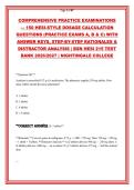 HESI Dosage Calculation Practice Exams A&comma; B & C &ndash; 150 Questions with Answer Keys&comma; Step-by-Step Rationales & Distractor Analysis &vert; BSN HESI 215 Test Bank 2026&sol;2027 &vert; Nightingale College