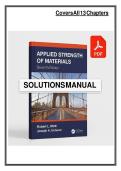 solution manual for Applied Strength of Materials 7th Edition by Mott&comma; 2022 &lpar;1&rpar;