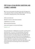 PEPP EXAM 6 EXAM REVIEW QUESTIONS AND&NewLine;CORRECT ANSWERS