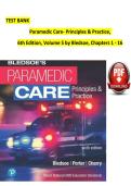 TEST BANK Paramedic Care&colon; Principles & Practice&comma; 6th edition Volume 5&colon; Special Considerations and Operations &lpar;Bledsoe&rpar; Chapter 1 to 16&NewLine;