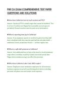 PHR CA EXAM COMPREHENSIVE TEST PAPER&NewLine;QUESTIONS AND SOLUTIONS