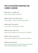 PHR CA EXAM REVIEW QUESTIONS AND&NewLine;CORRECT ANSWERS